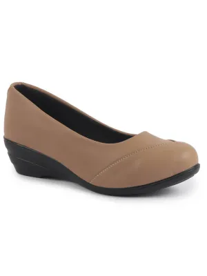 Women All Day Comfort Wedge Heel Slip On Ballerina Shoes Elegant Work Flats Office Formal Slip On Shoes