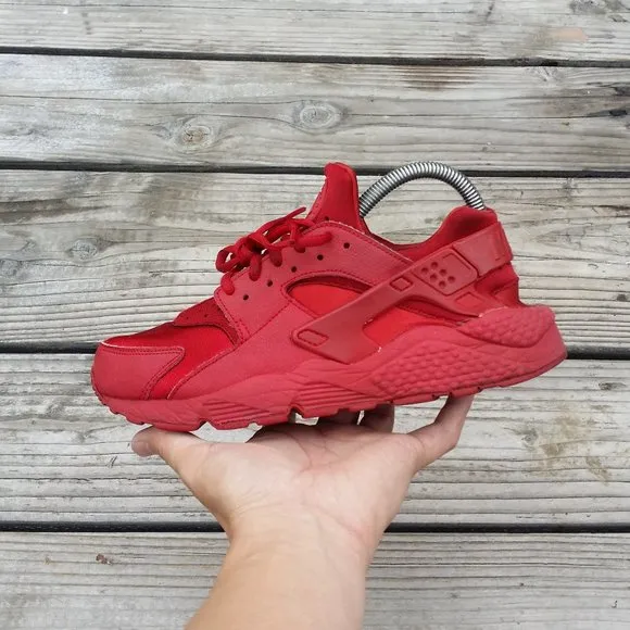 Women Nike Air Huarache Run All Red Running Shoes Sneakers