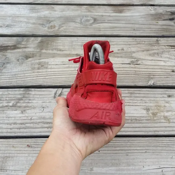 Women Nike Air Huarache Run All Red Running Shoes Sneakers