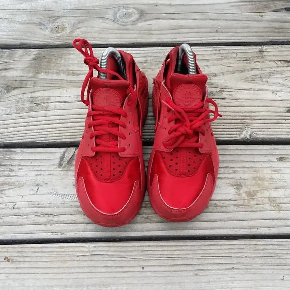 Women Nike Air Huarache Run All Red Running Shoes Sneakers