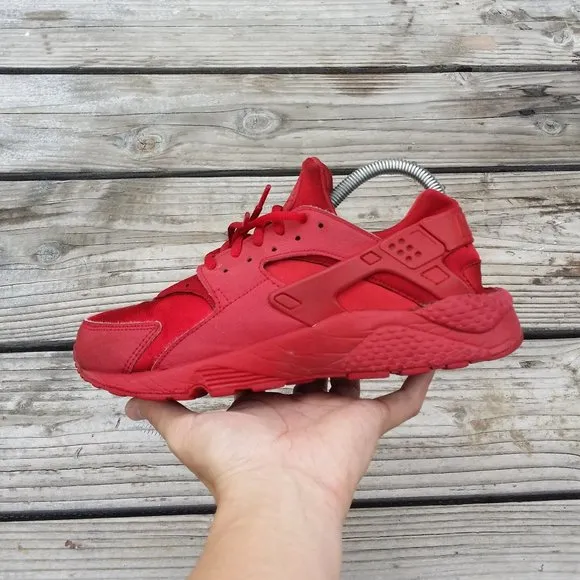 Women Nike Air Huarache Run All Red Running Shoes Sneakers