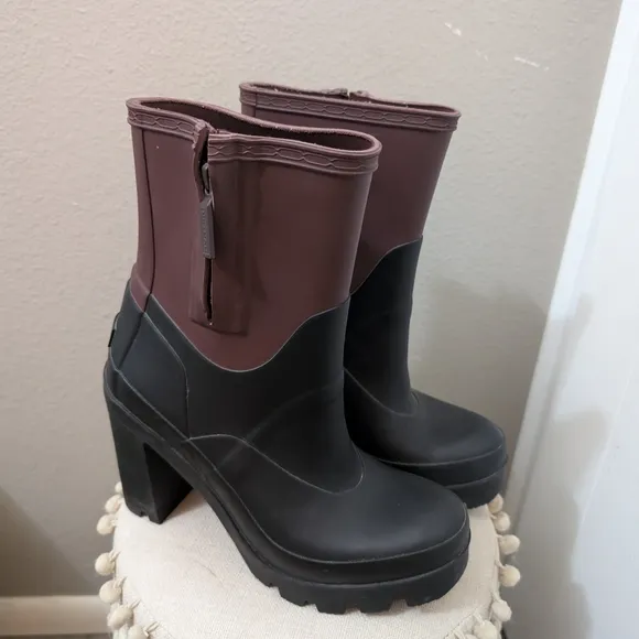 Women's Black and Brown Ankle Boots