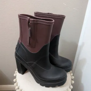 Women's Black and Brown Ankle Boots