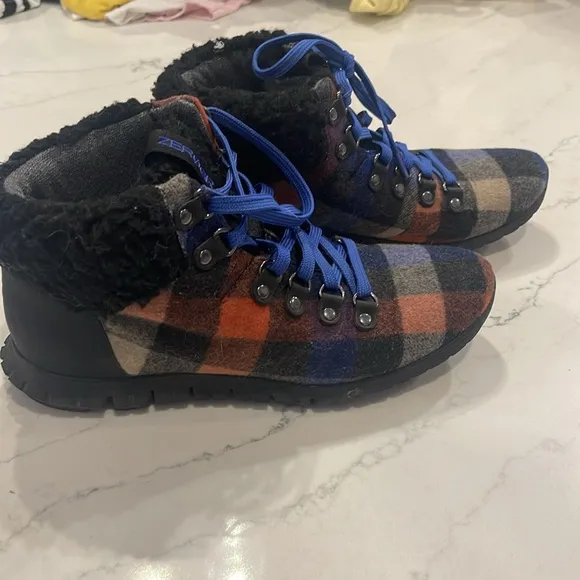 Womens Cole Haan Plaid Ankle Boots