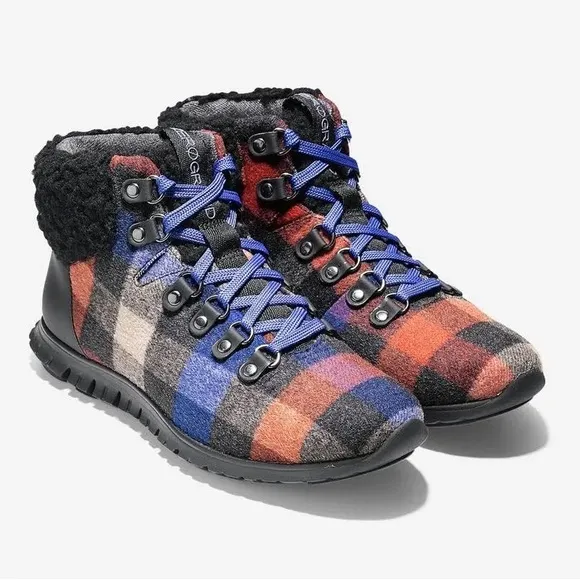 Womens Cole Haan Plaid Ankle Boots