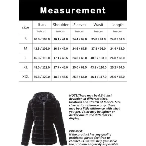 Women's Faux Fur Coat Fuzzy Shaggy Hood Sherpa-Lined Fleece Jacket
