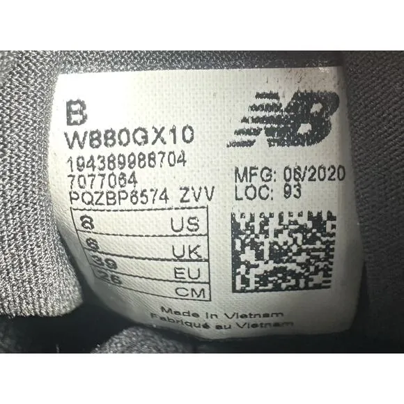 Women's New Balance Fresh Foam 880 V10 GTX Gore-Tex Black Running Shoes Sz 8B