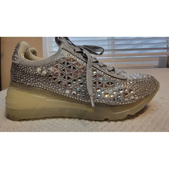 Women's‎ Steve Madden Fancy Embellished Carissa Sneakers Shoes (Size 8)
