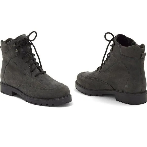 Women's Waterproof Leather Combat Boots La Canadienne Lug Sole Size 8.5