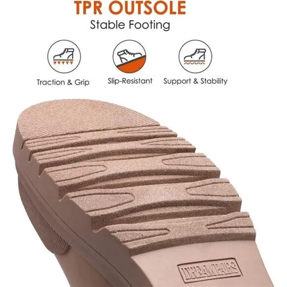 Women's Waterproof Winter Snow Boots with Warm Comfortable Fur Lining, Nude