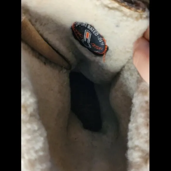 Woolrich Fully Wooly Winter Boots Brown Fuzzy Waterproof Size 8.5