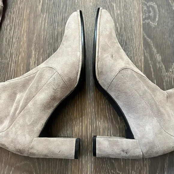 Worn once! Stuart Weitzman Landmark topo suede OTK boots