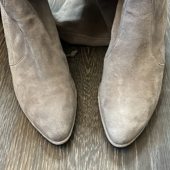 Worn once! Stuart Weitzman Landmark topo suede OTK boots