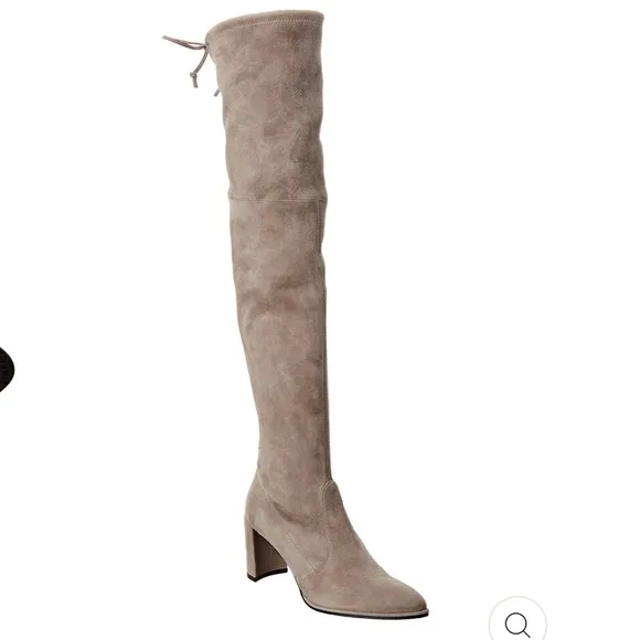 Worn once! Stuart Weitzman Landmark topo suede OTK boots