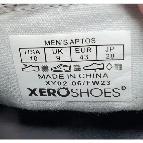 Xero Shoes Mens 10 Aptos Barefoot Minimalist Walking Slip On Hemp Canvas Loafer