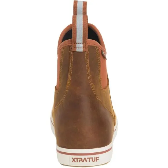 XTRATUF LEATHER ANKLE DECK BOOT ORANGE 11 D (M)