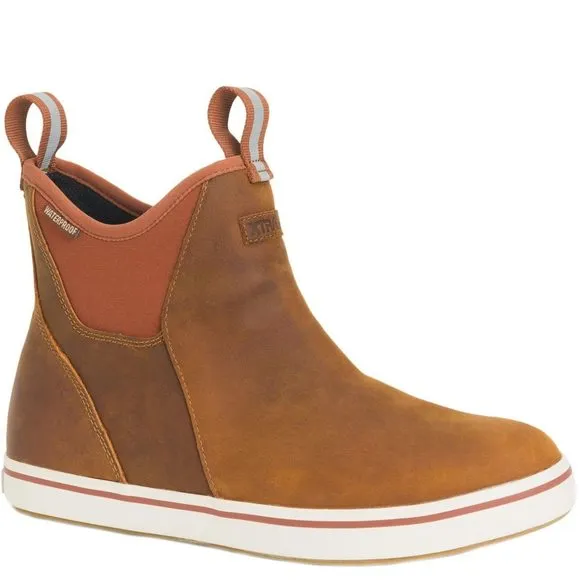 XTRATUF LEATHER ANKLE DECK BOOT ORANGE 11 D (M)