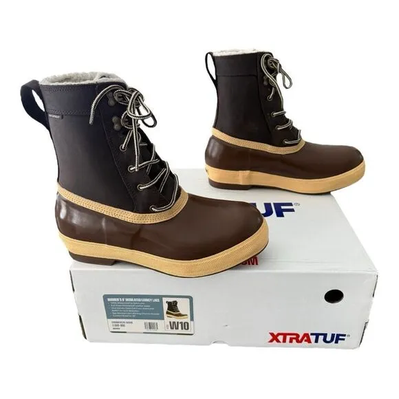 Xtratuf Women’s 8” Insulated Legacy Waterproof Boot Commercial Grade Size 10