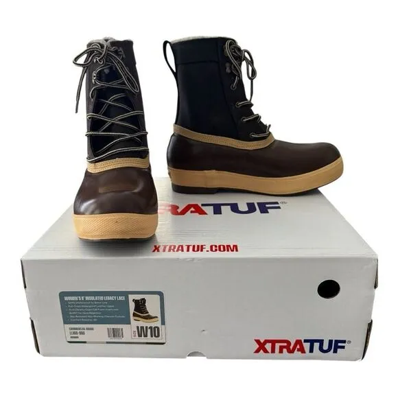 Xtratuf Women’s 8” Insulated Legacy Waterproof Boot Commercial Grade Size 10