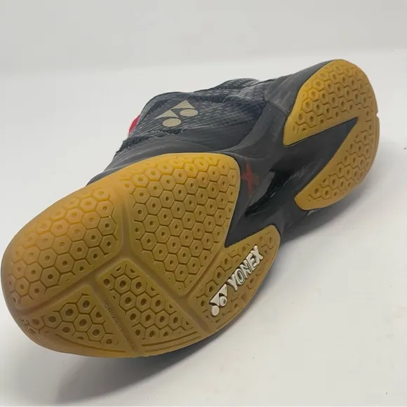 Yonex Comfort Z2 Badminton Shoes Mens 12 Black Red Power Cushion Lace Up