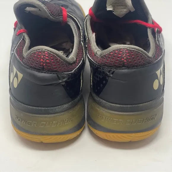 Yonex Comfort Z2 Badminton Shoes Mens 12 Black Red Power Cushion Lace Up
