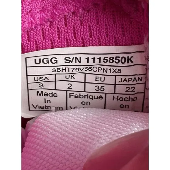 Youth UGG CA805 White/Gray Suede Zip Up Sneakers Sz 3