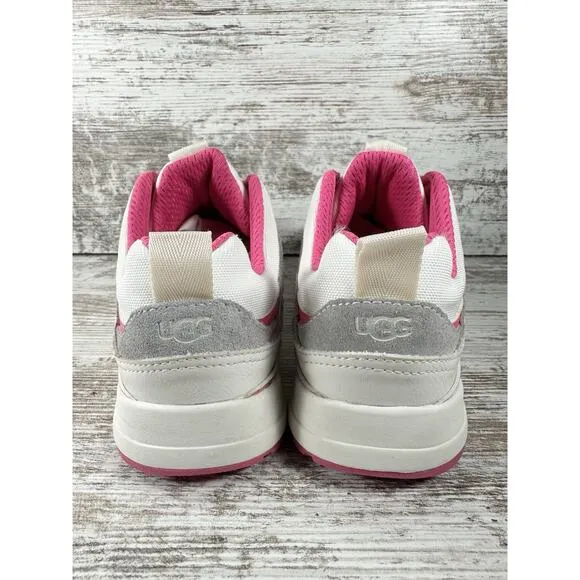 Youth UGG CA805 White/Gray Suede Zip Up Sneakers Sz 3