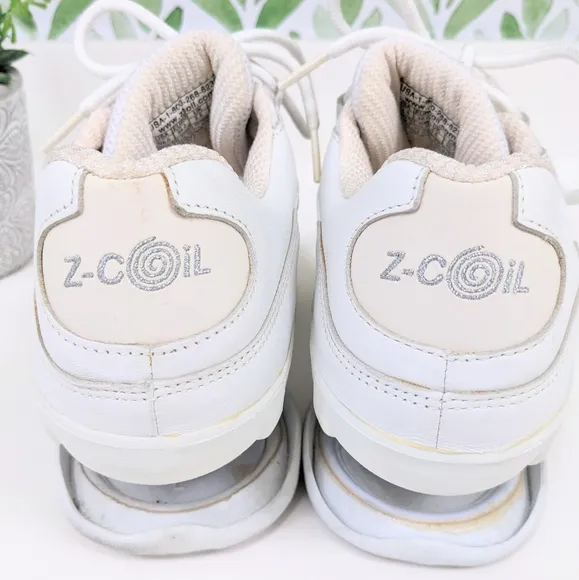 Z-Coil Freedom Women Size 8 Pain Relief Spring Heel Comfort Walking White Shoe