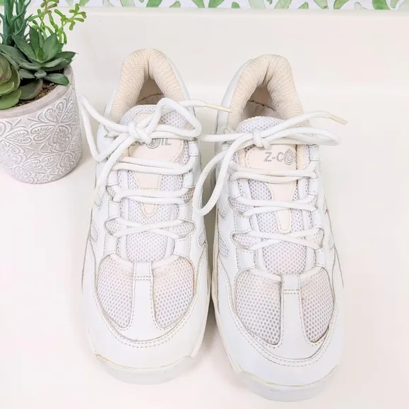 Z-Coil Freedom Women Size 8 Pain Relief Spring Heel Comfort Walking White Shoe