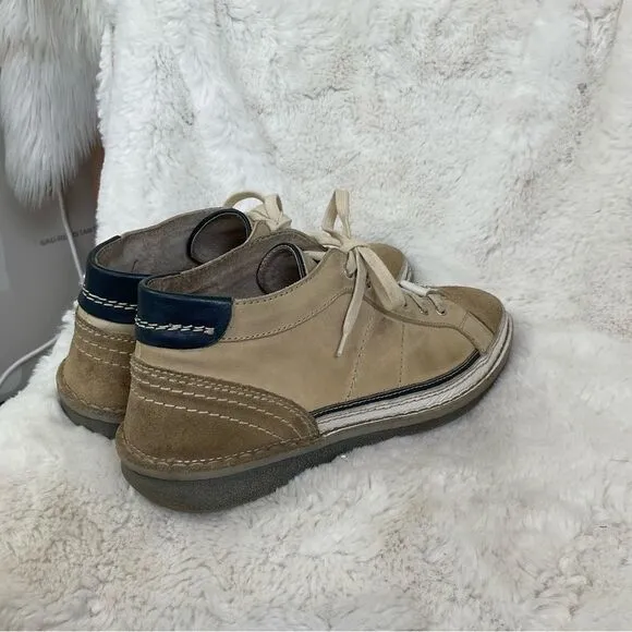 Zen Age Men's Suede Two Toned Lace Up Close Mid Top Shoes Sneakers Tan 10 US 44